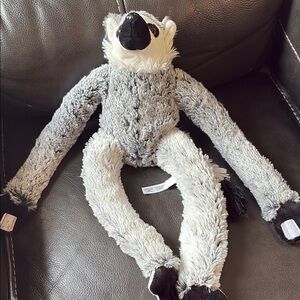 Gray and Black Plush Lemur Toy